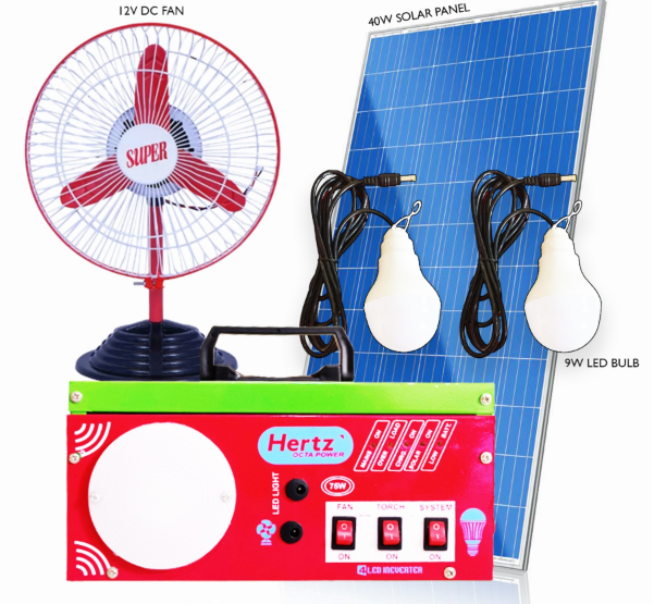 75W Solar Home Light AC/DC kit with FAN- ASHL75F