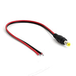 DC Male Barrel Jack Power Connector with Wire