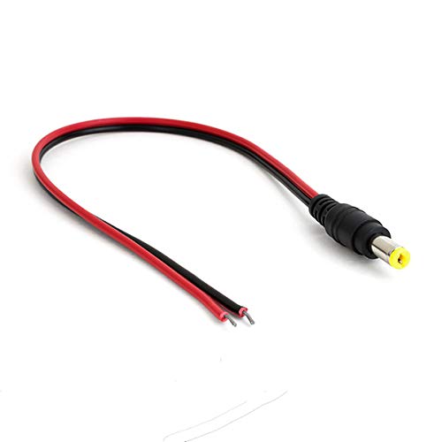 DC Male Barrel Jack Power Connector with Wire-1pc