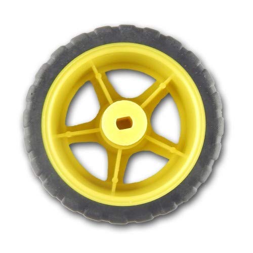 300 RPM 2 x Dual Shaft BO Motor with Wheel – Black and Yellow