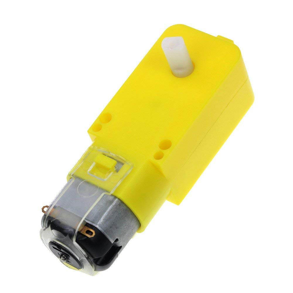 300 RPM 2 x Dual Shaft BO Motor with Wheel – Black and Yellow