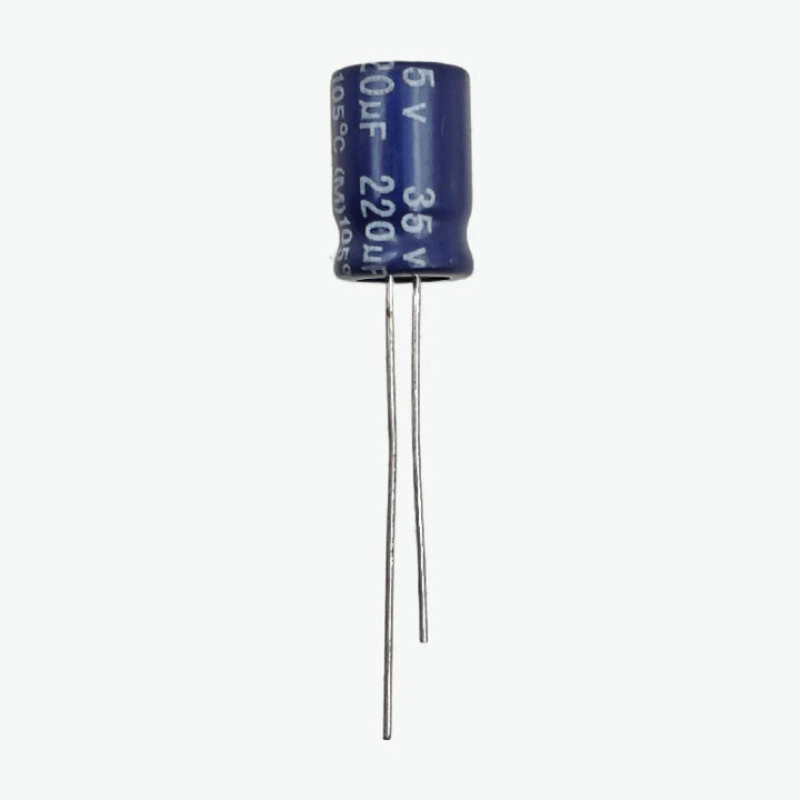 220uF 35V Radial Electrolytic Capacitor (pack of 5)