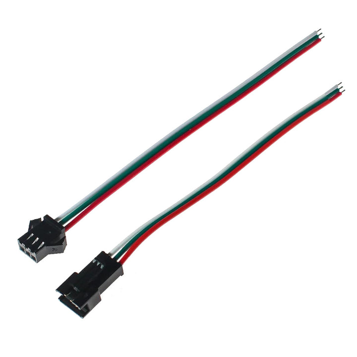 JST SM 3-Pin Connector Pair (Male + Female) with 15cm Wire