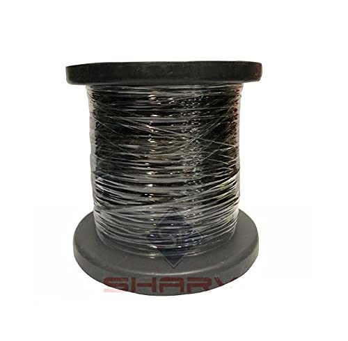 Multi Strand Flexible wire Black 7/42 thin (92 meters)