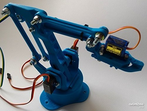 6 DOF Robotic Arm Parts (PLA Material) with Servo Motors