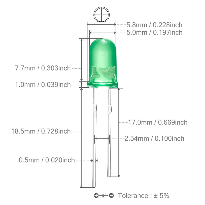5MM Green LED Light
