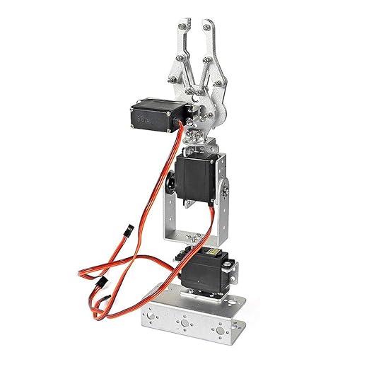 DIY 3DOF 3-Axis Control Palletizing Robot Arm Model with Servo Arm Plate including MG995 servo and assembled