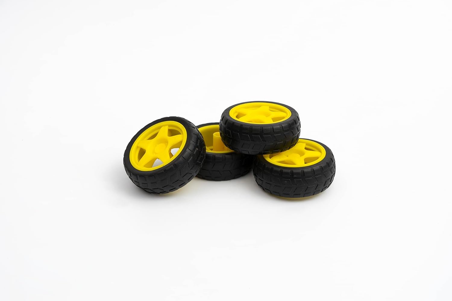 65mm Robot Yellow Wheel for BO Motor (4 Pcs)