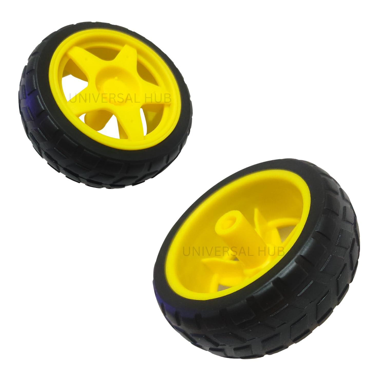 65mm Robot Yellow Wheel for BO Motor (4 Pcs)