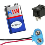 9V Battery with Cap, on-off Switch