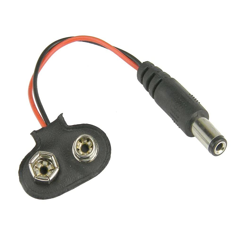 9v Battery Snap Connector + DC Jack(Battery Connector Cap)