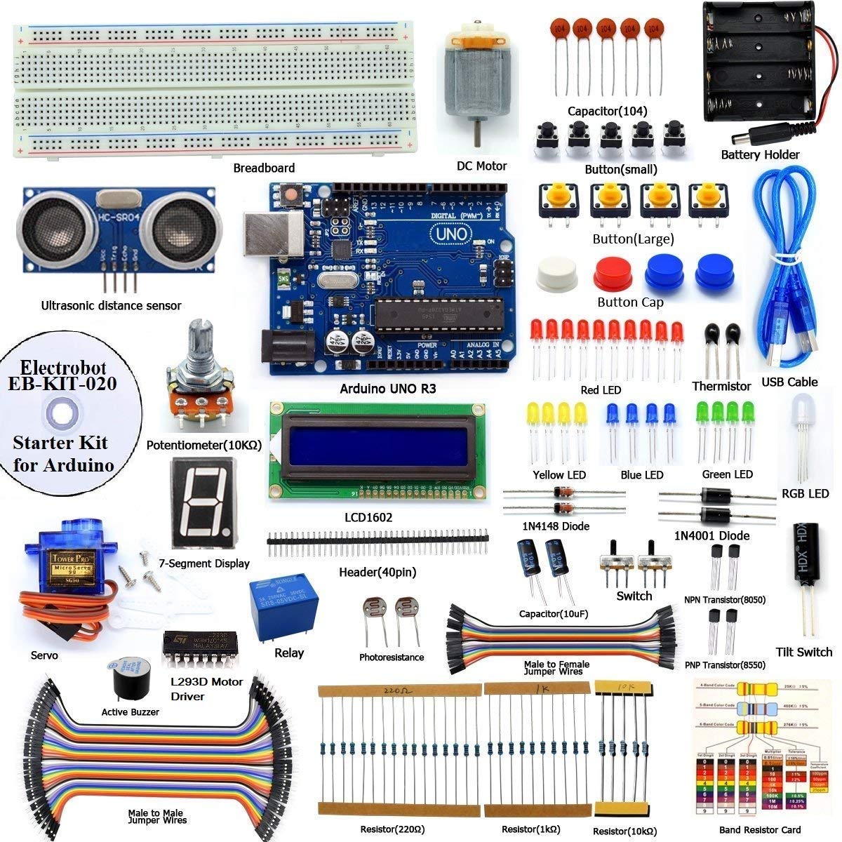 Buy Arduino Uno Beginners Kit Online in India | Electro Robo Store