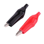 Crocodile Alligator Clip Black+Red (2 Pcs)