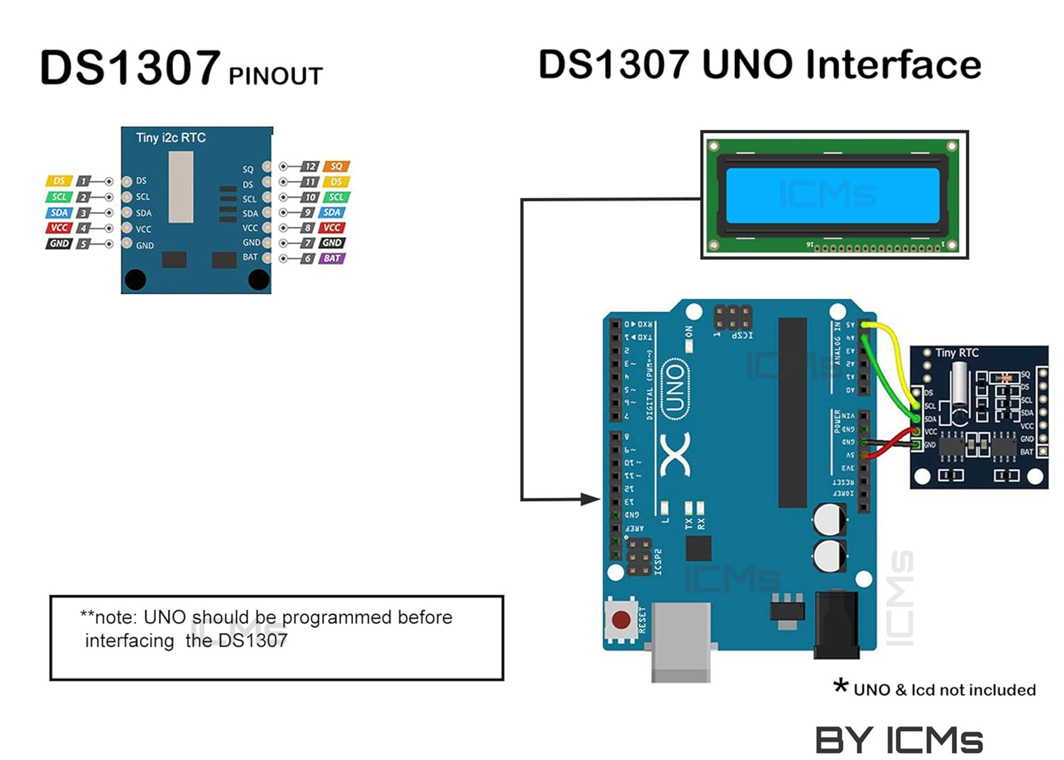 DS1307 DS 1307 RTC Module I2C Real Time Digital Clock