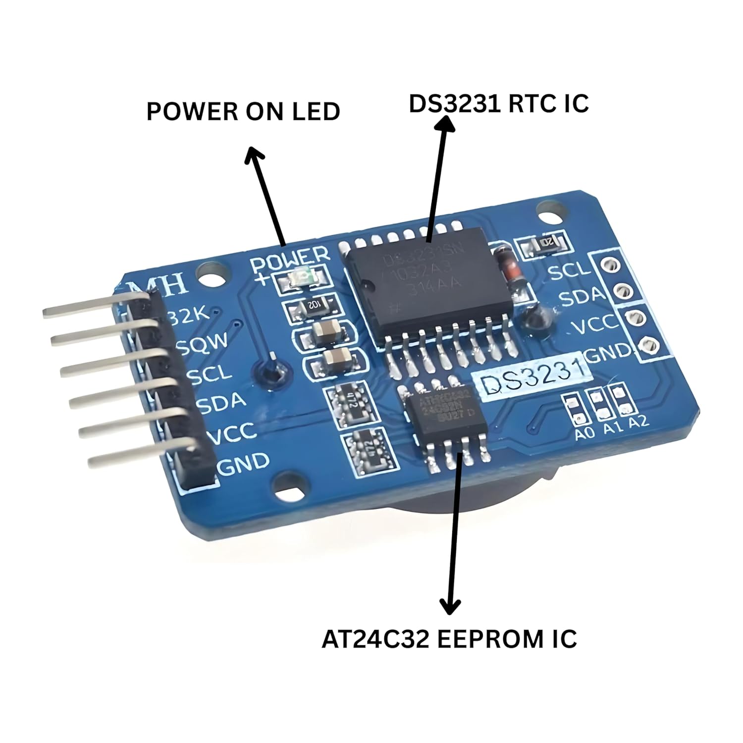 Buy DS3231 RTC Module Precise Real Time Clock I2C Online in India ...