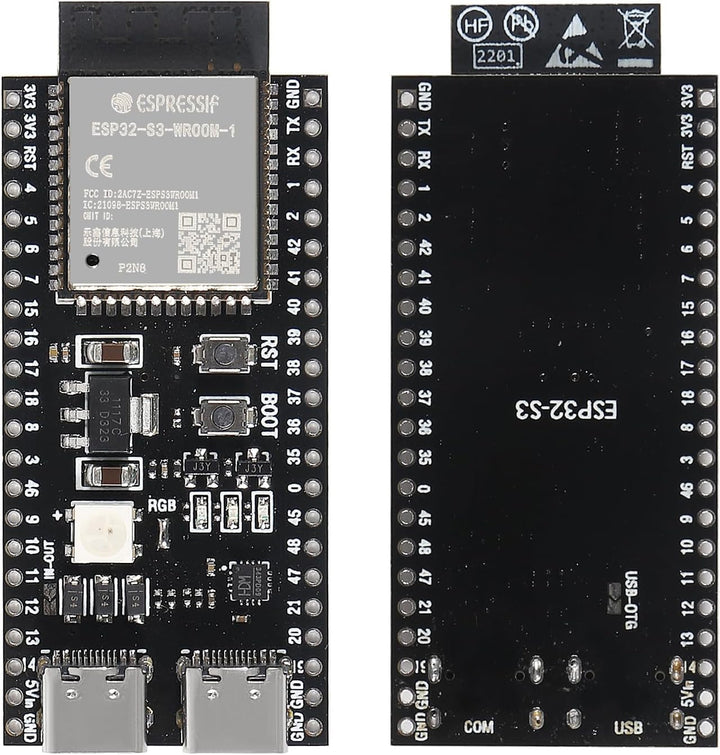 ESP32-S3 DevKit-N16R8 Board | OTG USB + USB-to-Serial | 16MB Flash, 8MB PSRAM | Wi-Fi & Bluetooth
