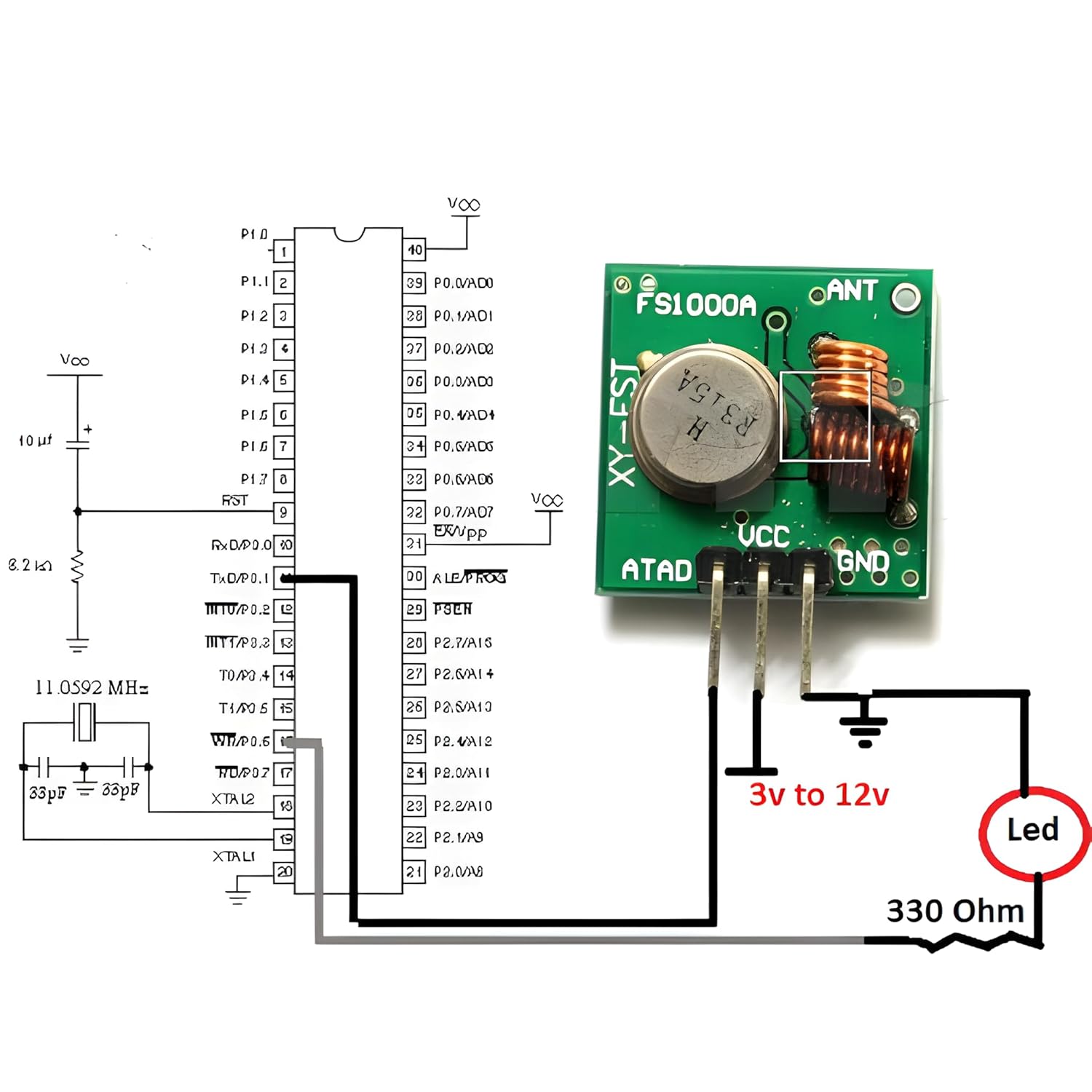 Rf Module Rx B38 Buy FS1000A 433mHz Tx & Rx RF Radio Module Online in India | Electro ...