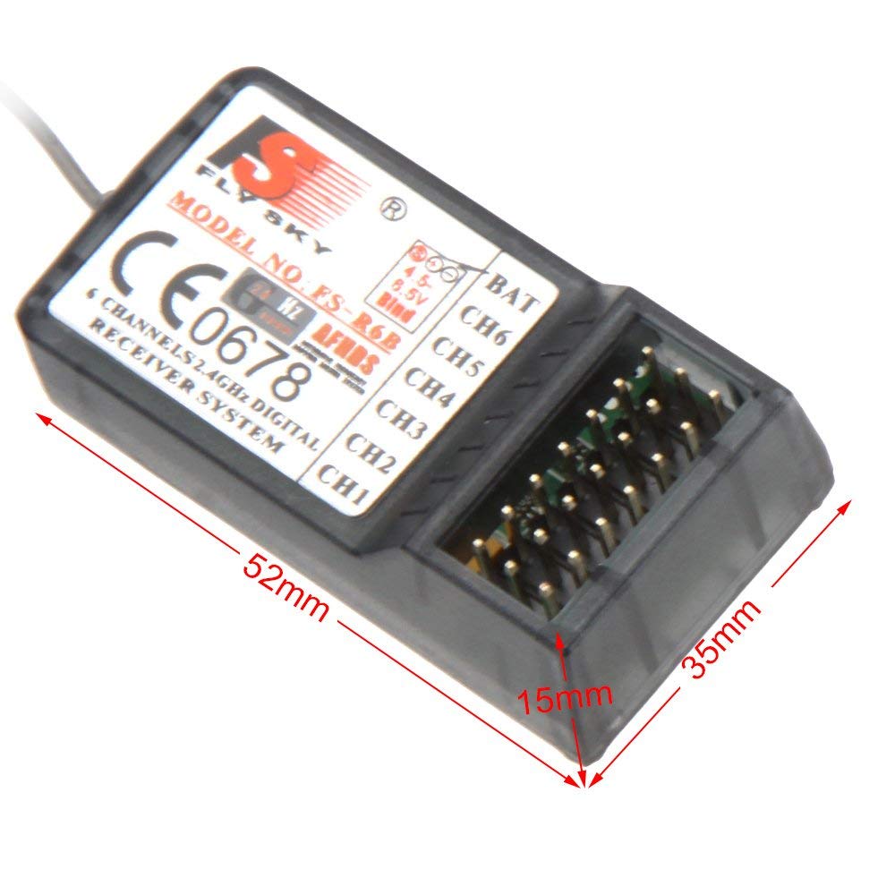 Flysky R6b Flysky FS-R6B 2.4Ghz 6CH Receiver for Flysky TH9X FS-CT6B FS-T6 ...