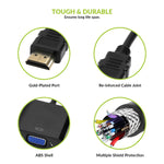 HDMI to VGA Adapter/Connector/Converter Cable