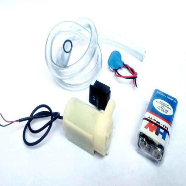 Mini water Pump & Switch on-off, 9V Battery, Battery Cap, Pump Pipe