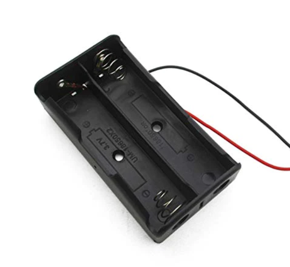 18650X2 Double Battery Cell Holder/Case with Wire