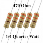 470 Ohm 1/4 Quarter Watt Resistor (10 pieces) pack
