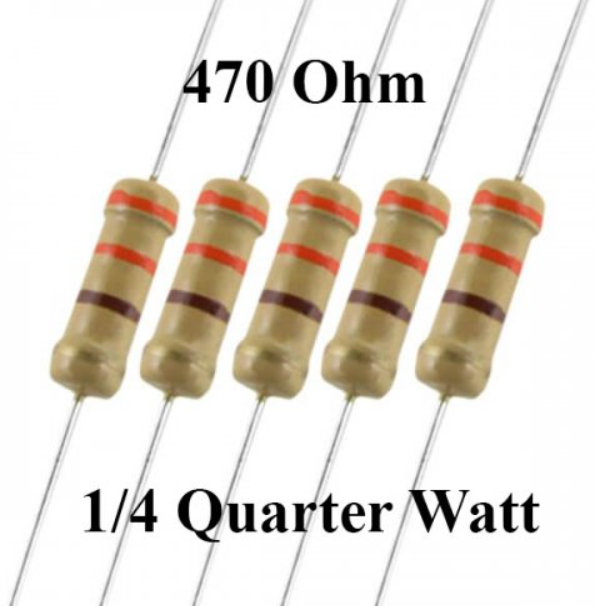 470 Ohm 1/4 Quarter Watt Resistor (10 pieces) pack