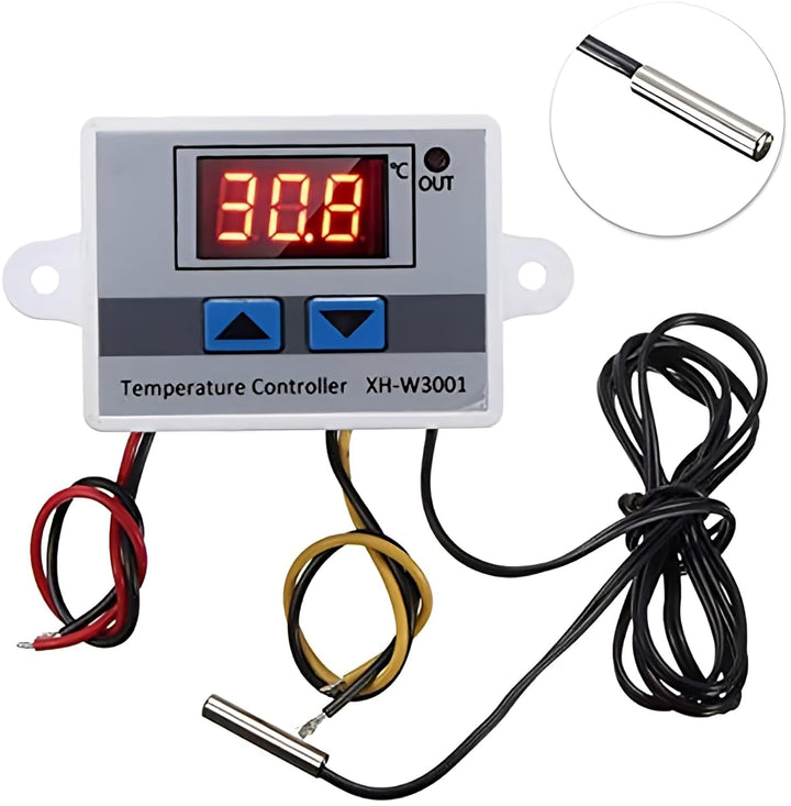 XH-W3001 DC 12V 120W Digital Display LED Temperature Controller with Thermostat Control Switch Probe