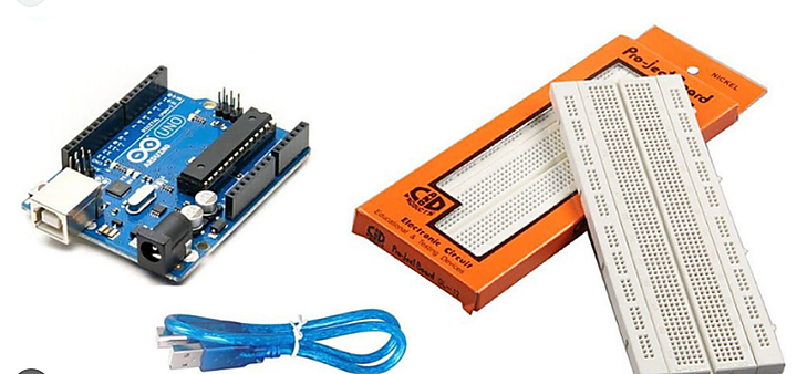Arduino Uno R3 ATMega328 with 804 Point Breadboard & USB Cable Combo