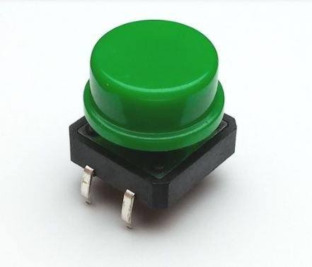 Tactile Push Button Switch with Cap (Green)