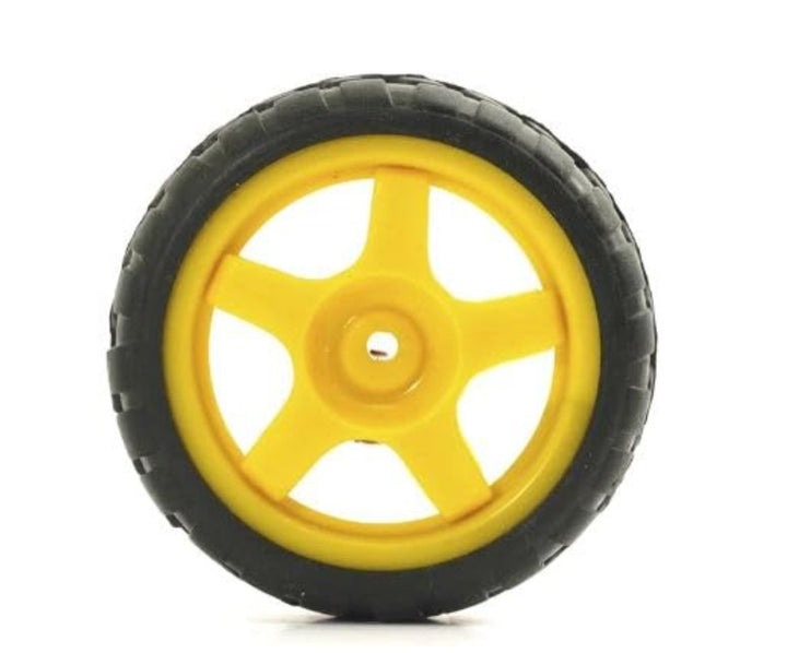 Robotic BO Motor Wheel Yellow With Bolt 7CM X 2CM