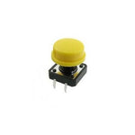Tactile Push Button Switch with Cap (Yellow)