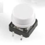 Tactile Push Button Switch with Cap (White)