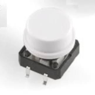 Tactile Push Button Switch with Cap (White)